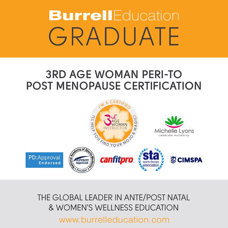 Burrell Education Graduate 3rd Age Woman Peri-to Post Menopause Certification